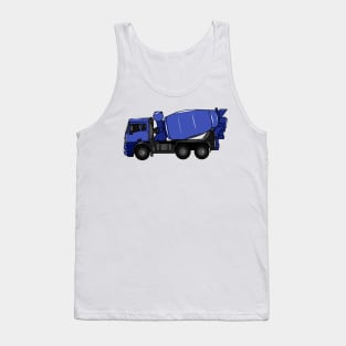 Concrete mixing transport truck cartoon Tank Top